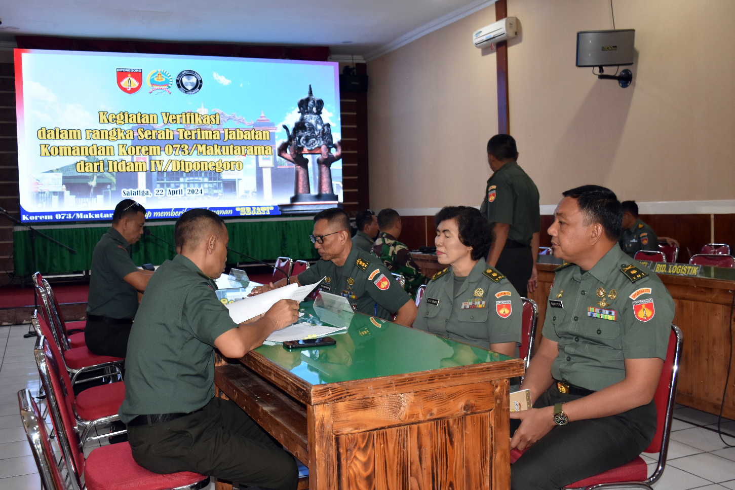 Jelang Sertijab, Korem 073/Mkt Terima Kunjungan Tim Verifikasi Kodam IV/Dip